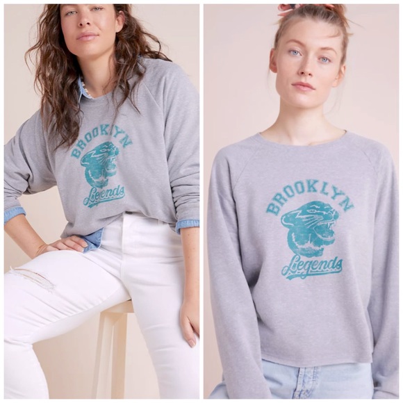 Anthropologie Tops - Anthropologie Brooklyn Legends Graphic Sweatshirt